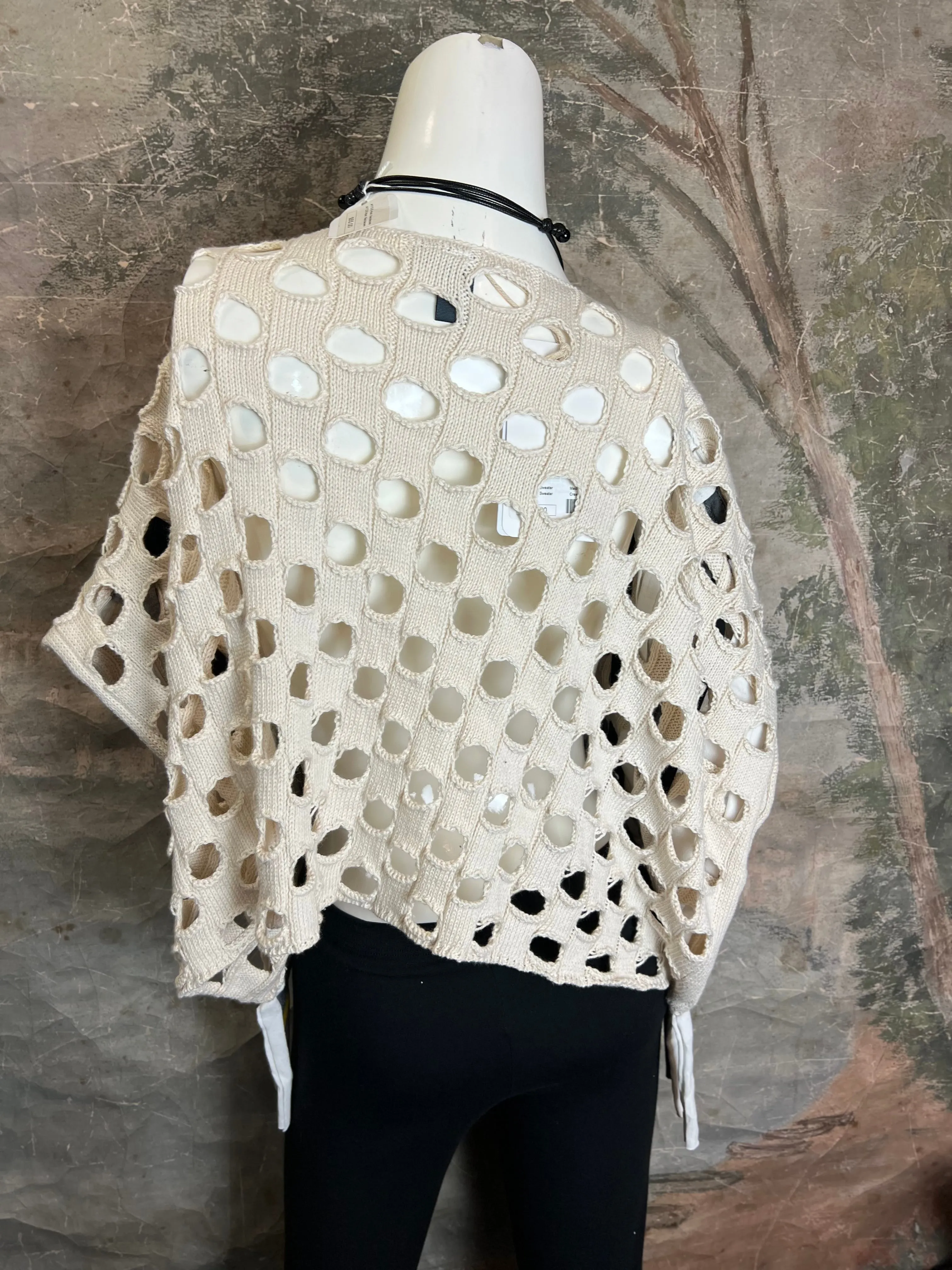 5496 Ribbon Sweater-Cream