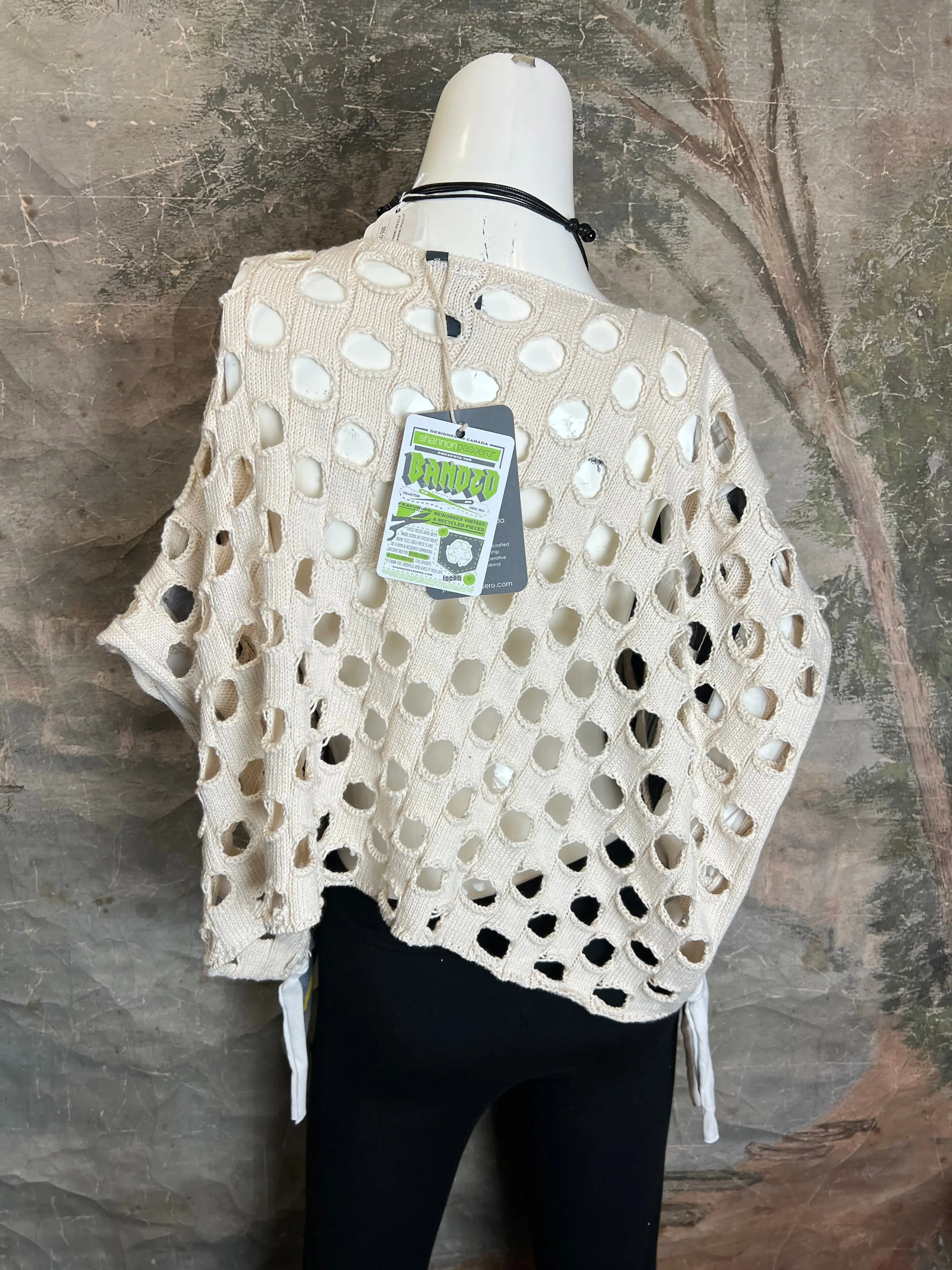 5496 Ribbon Sweater-Cream