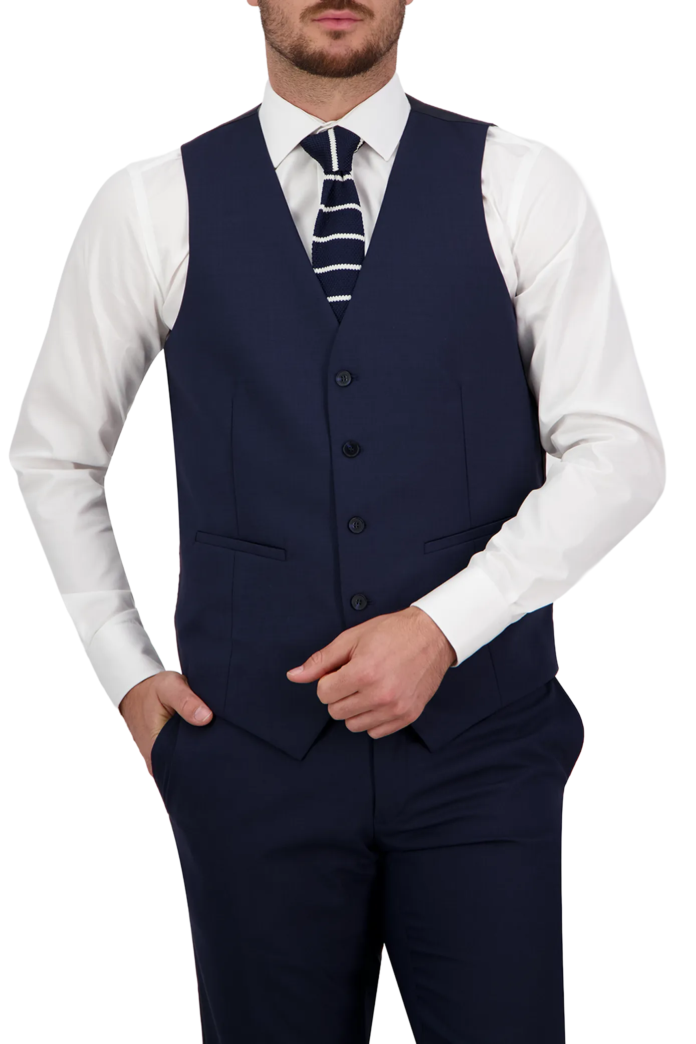 B7-Navy Saul Waist Coat