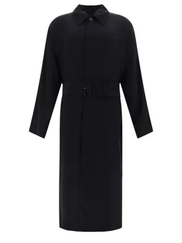 Balenciaga Belted Maxi Trench Coat Black