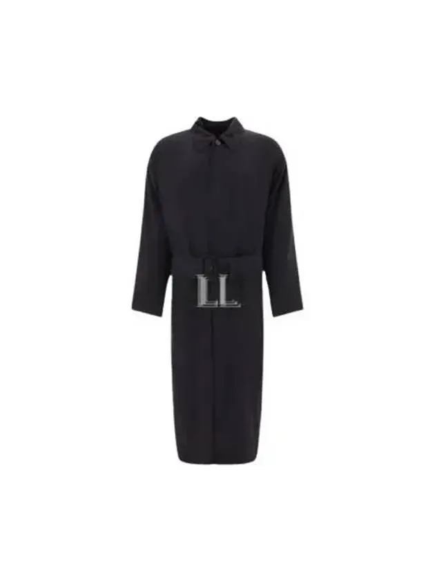 Balenciaga Belted Maxi Trench Coat Black