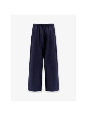 Balenciaga Cotton Straight Pants Blue