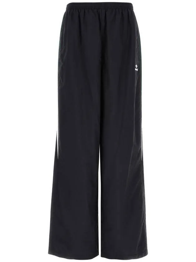 Balenciaga Embroidered Logo Nylon Track Pants Black