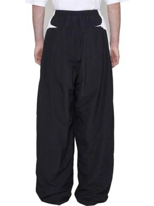 Balenciaga Embroidered Logo Nylon Track Pants Black