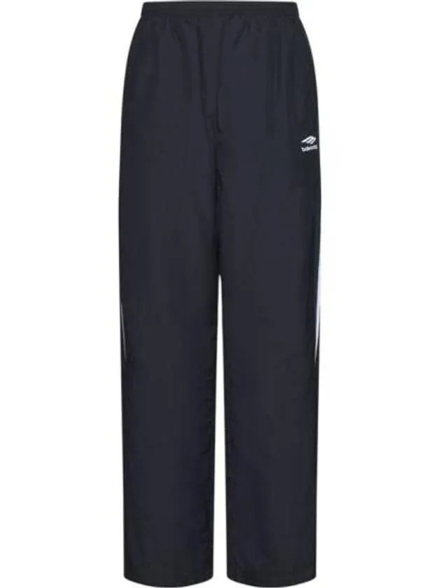 Balenciaga Embroidered Logo Nylon Track Pants Black