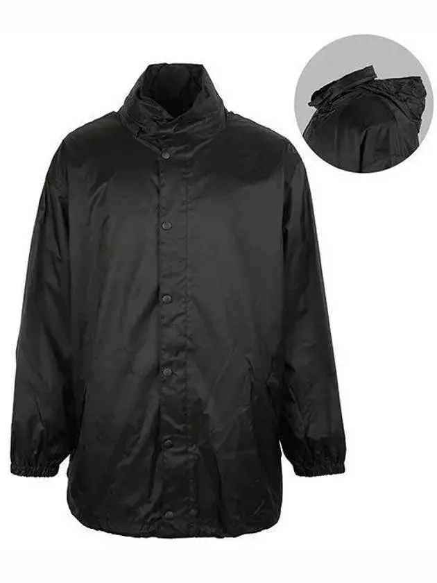 Balenciaga Language Logo Raincoat Black