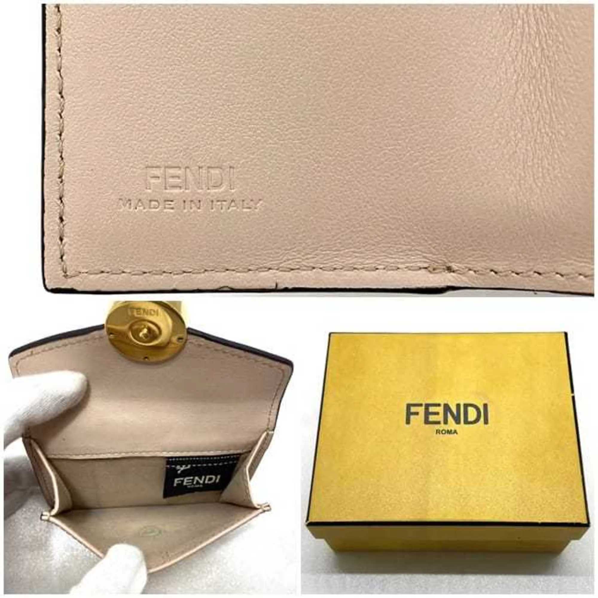 Fendi -- Beige Leather Accessories