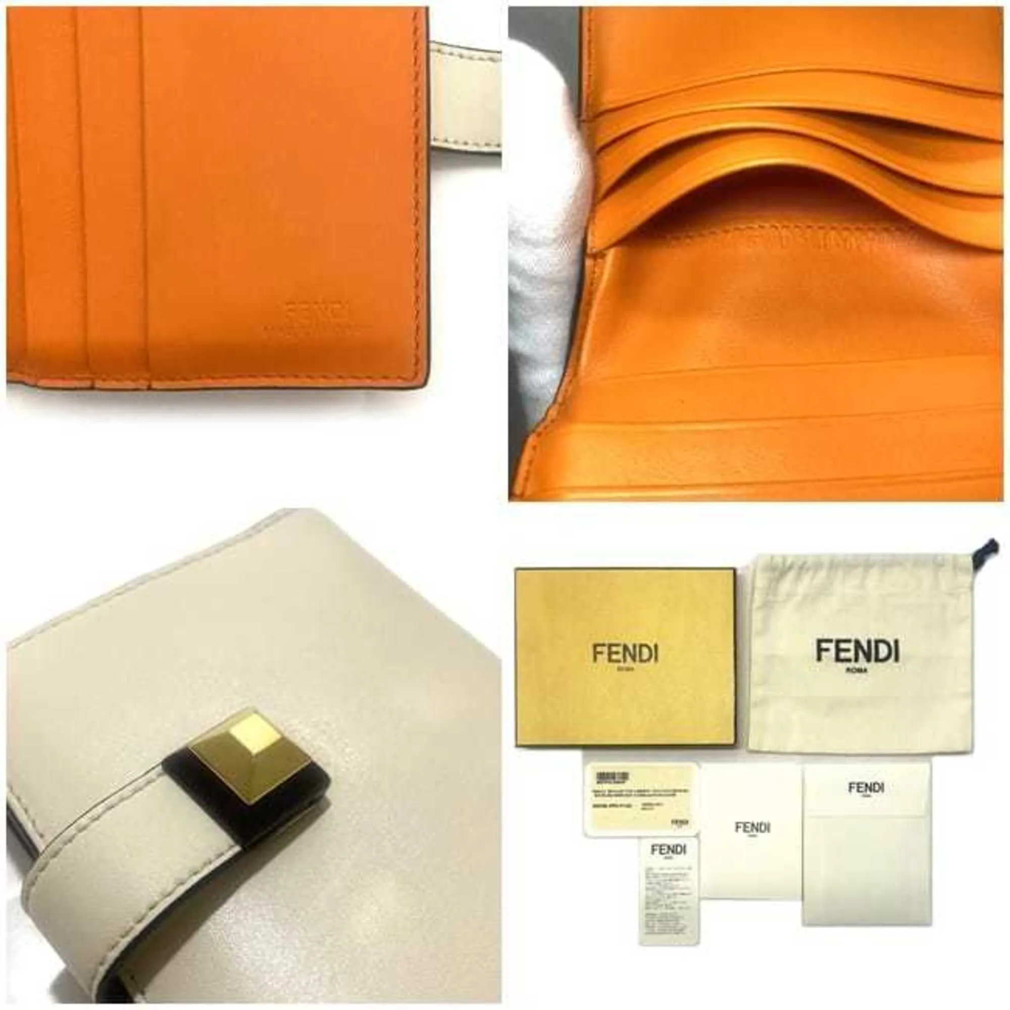 Fendi -- Beige Leather Accessories