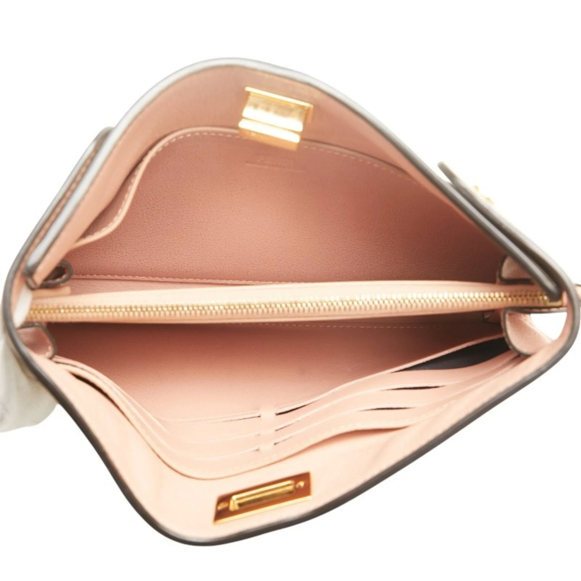 Fendi Peekaboo Beige Leather Accessories