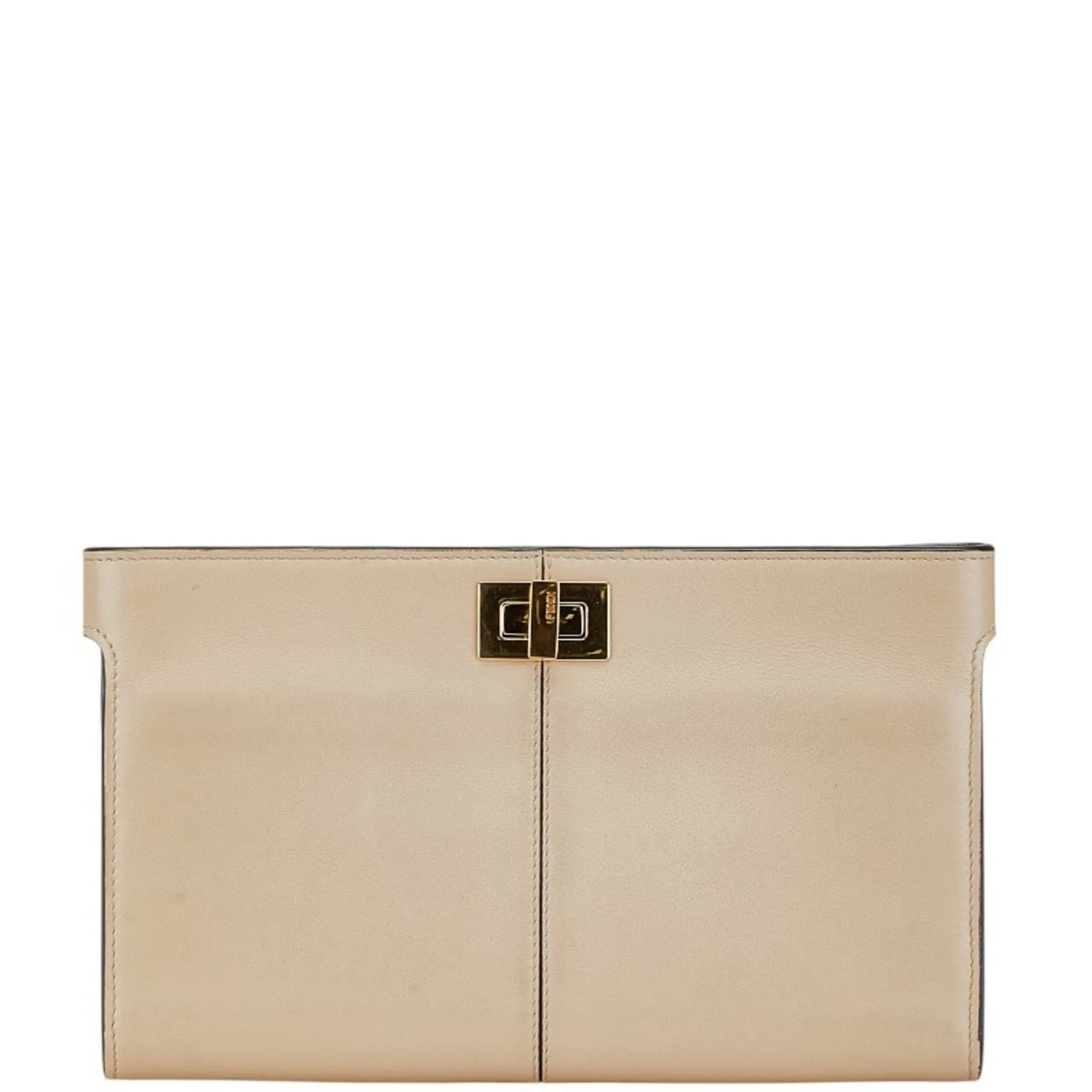 Fendi Peekaboo Beige Leather Accessories