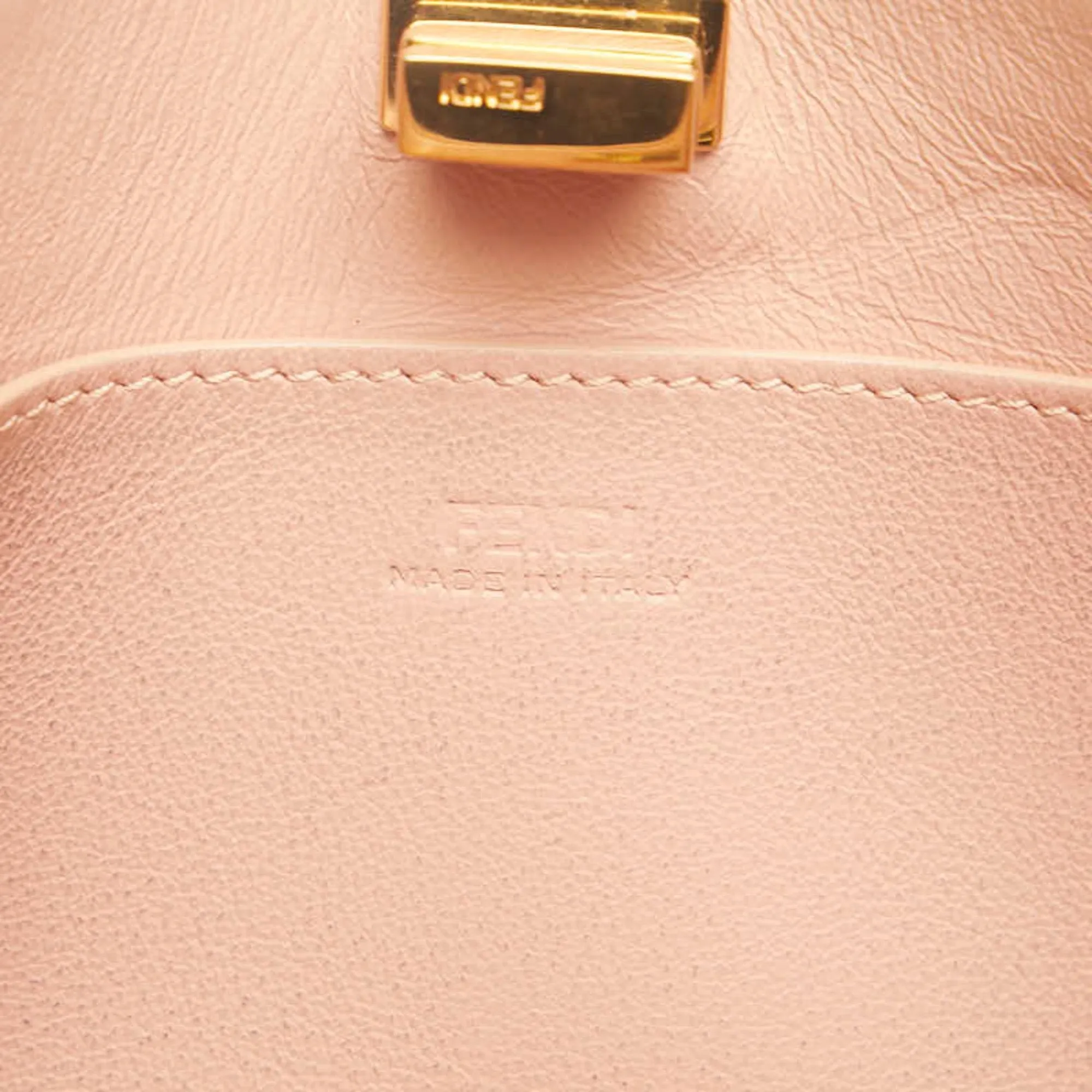 Fendi Peekaboo Beige Leather Accessories
