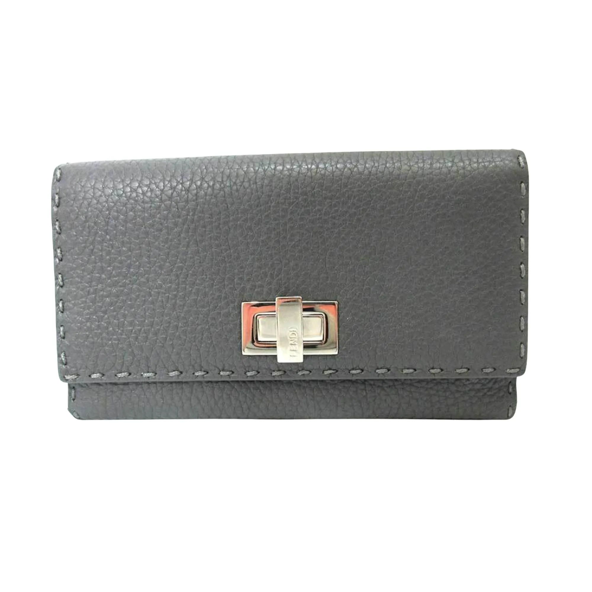 Fendi Selleria Grey Leather Accessories