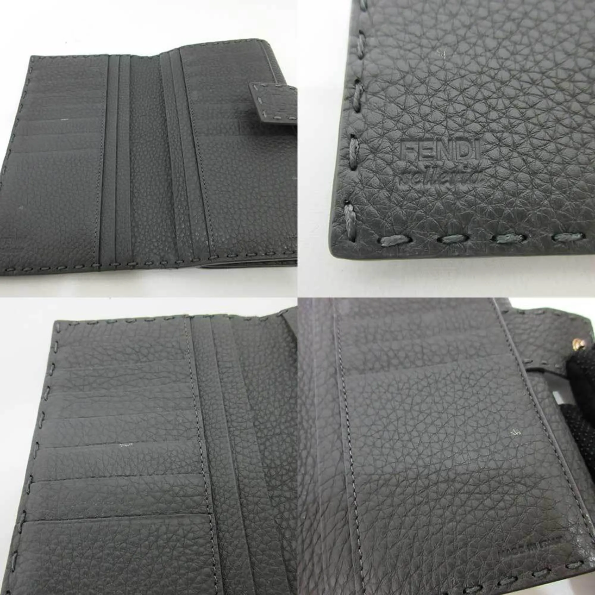 Fendi Selleria Grey Leather Accessories