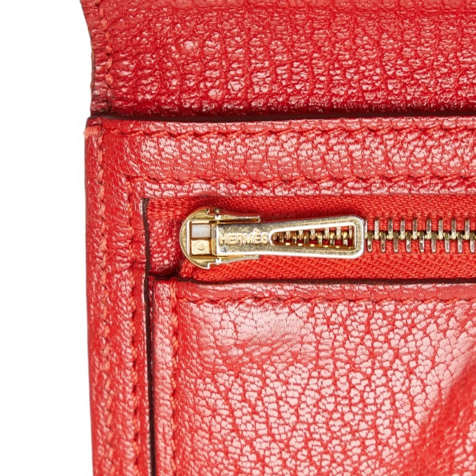 Herms Barn Red Leather Accessories