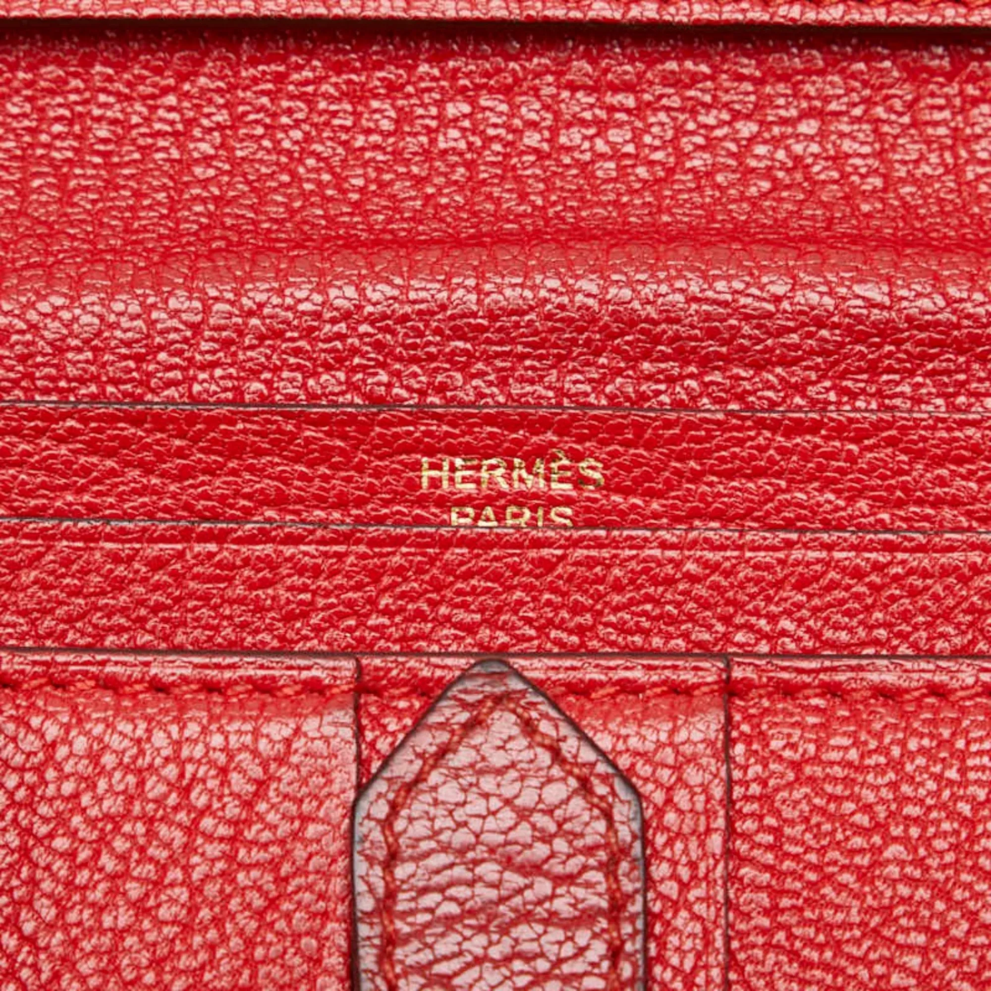 Herms Barn Red Leather Accessories