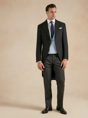 Herringbone Morning Coat - Black