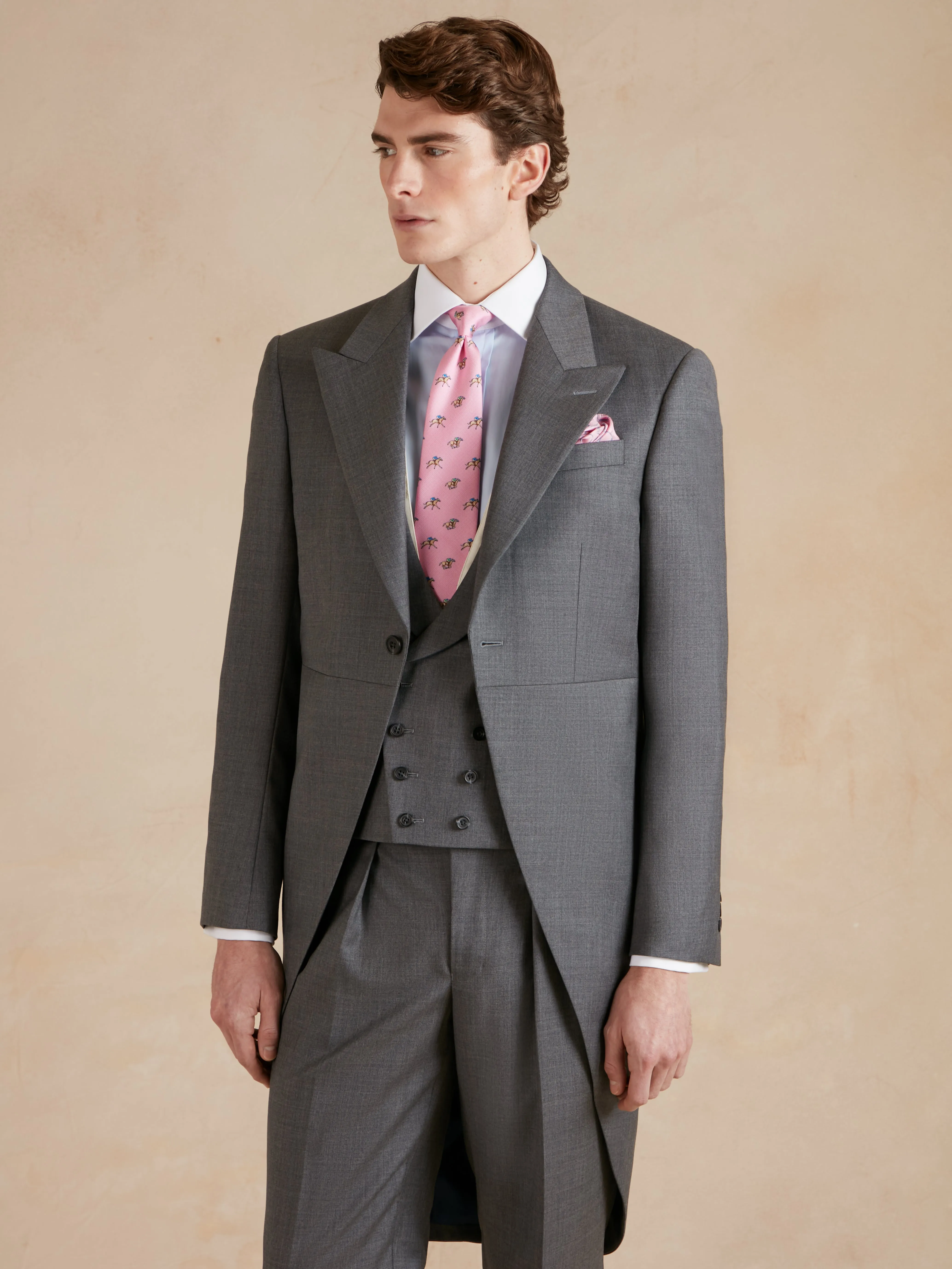 Highgrove Three Piece Morning Suit - Plain Grey