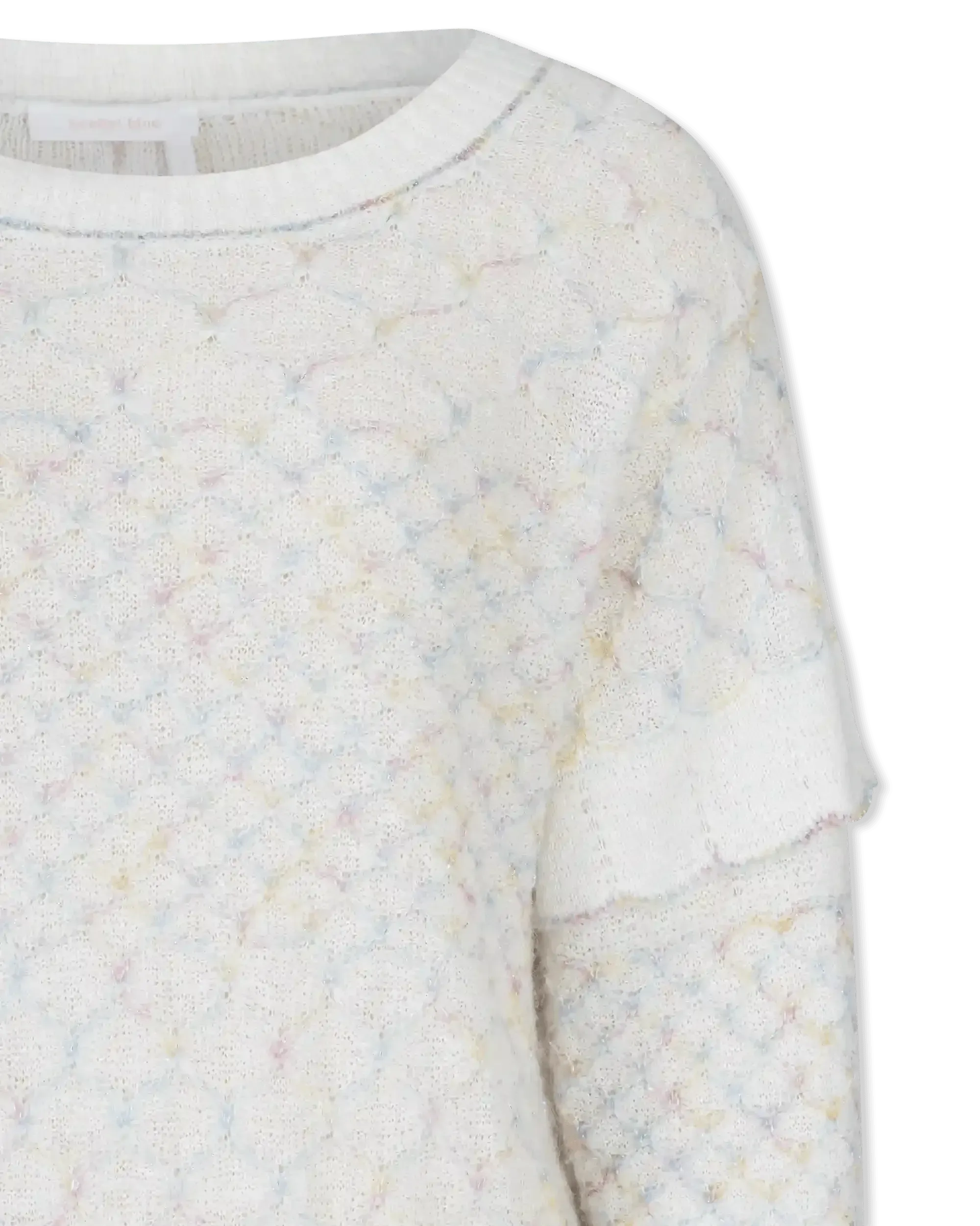 Linen Multicolor Metallic Crewneck Sweater