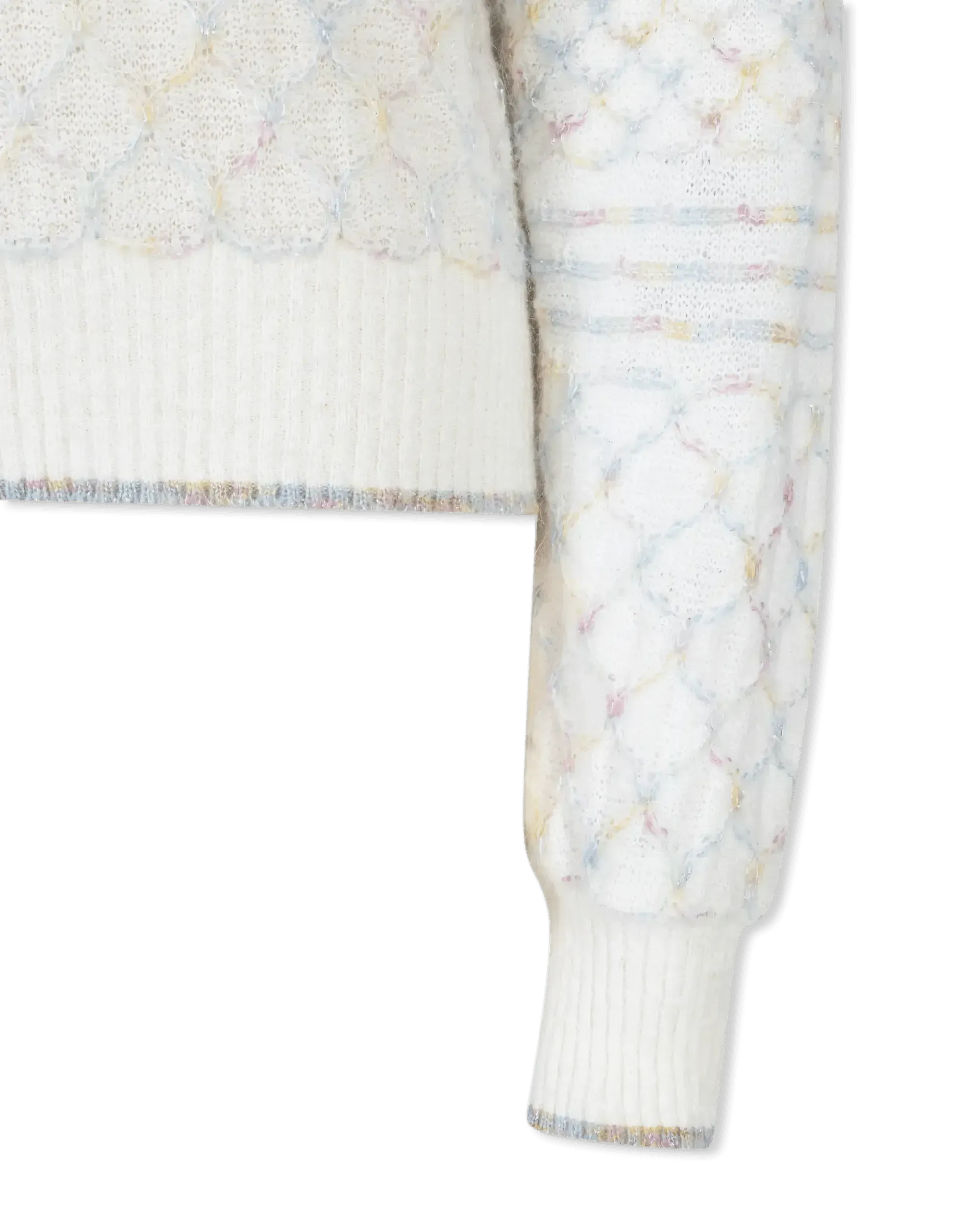 Linen Multicolor Metallic Crewneck Sweater