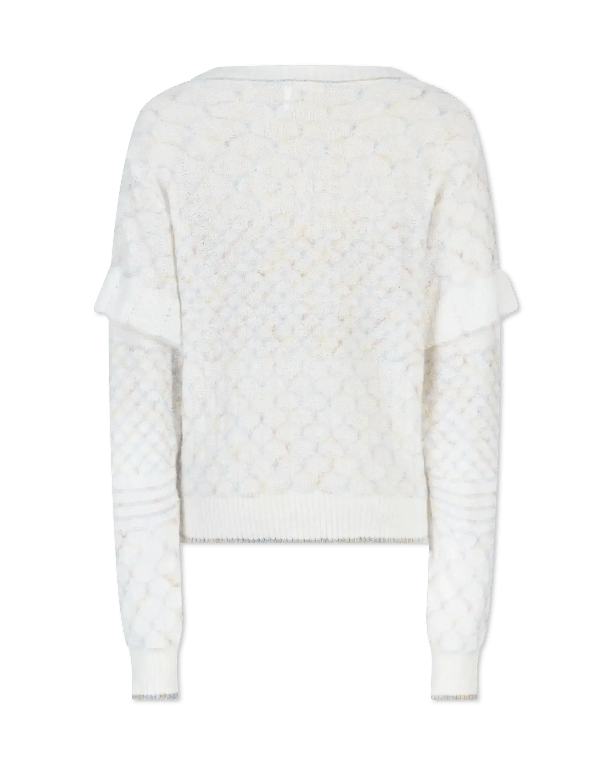 Linen Multicolor Metallic Crewneck Sweater