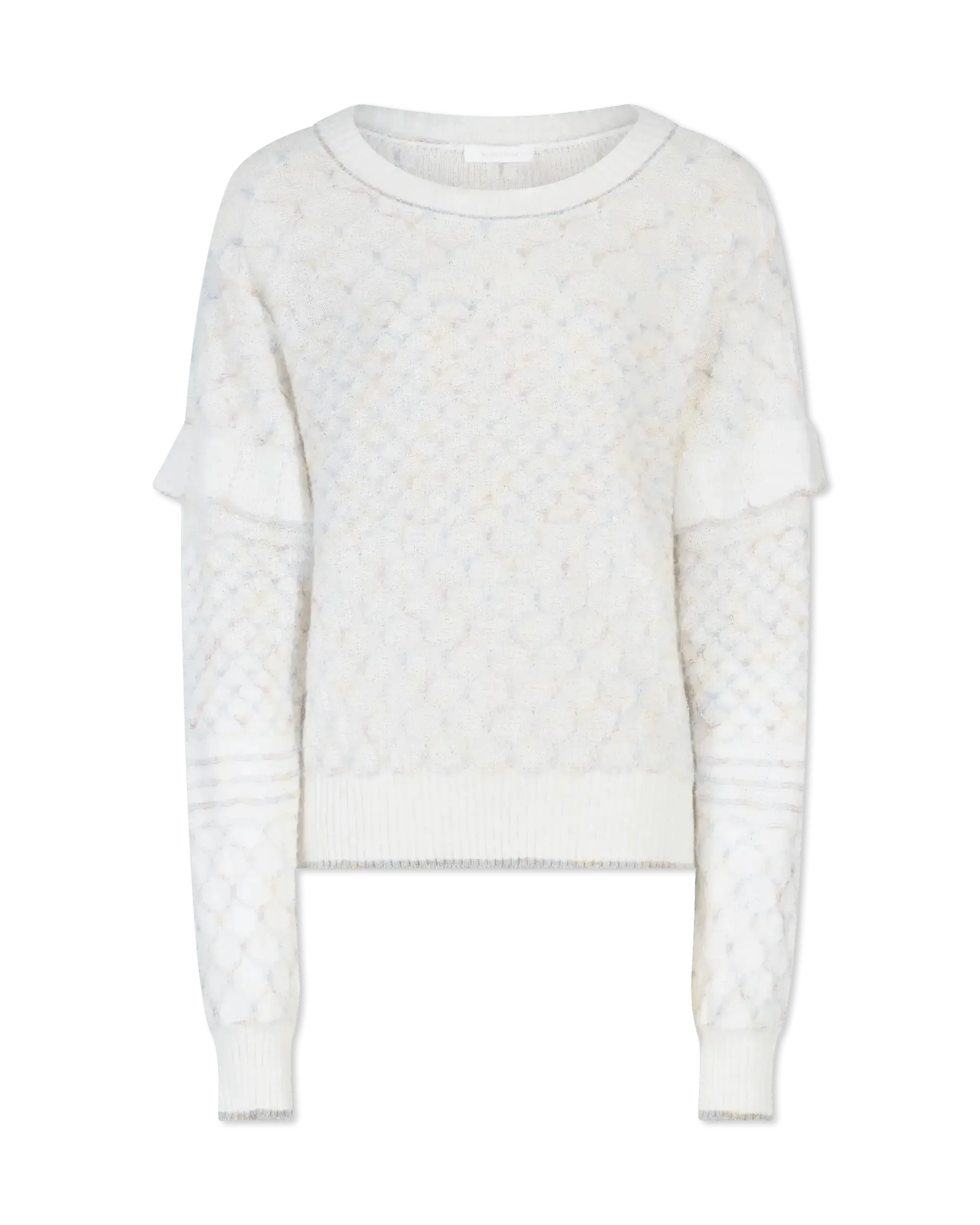 Linen Multicolor Metallic Crewneck Sweater