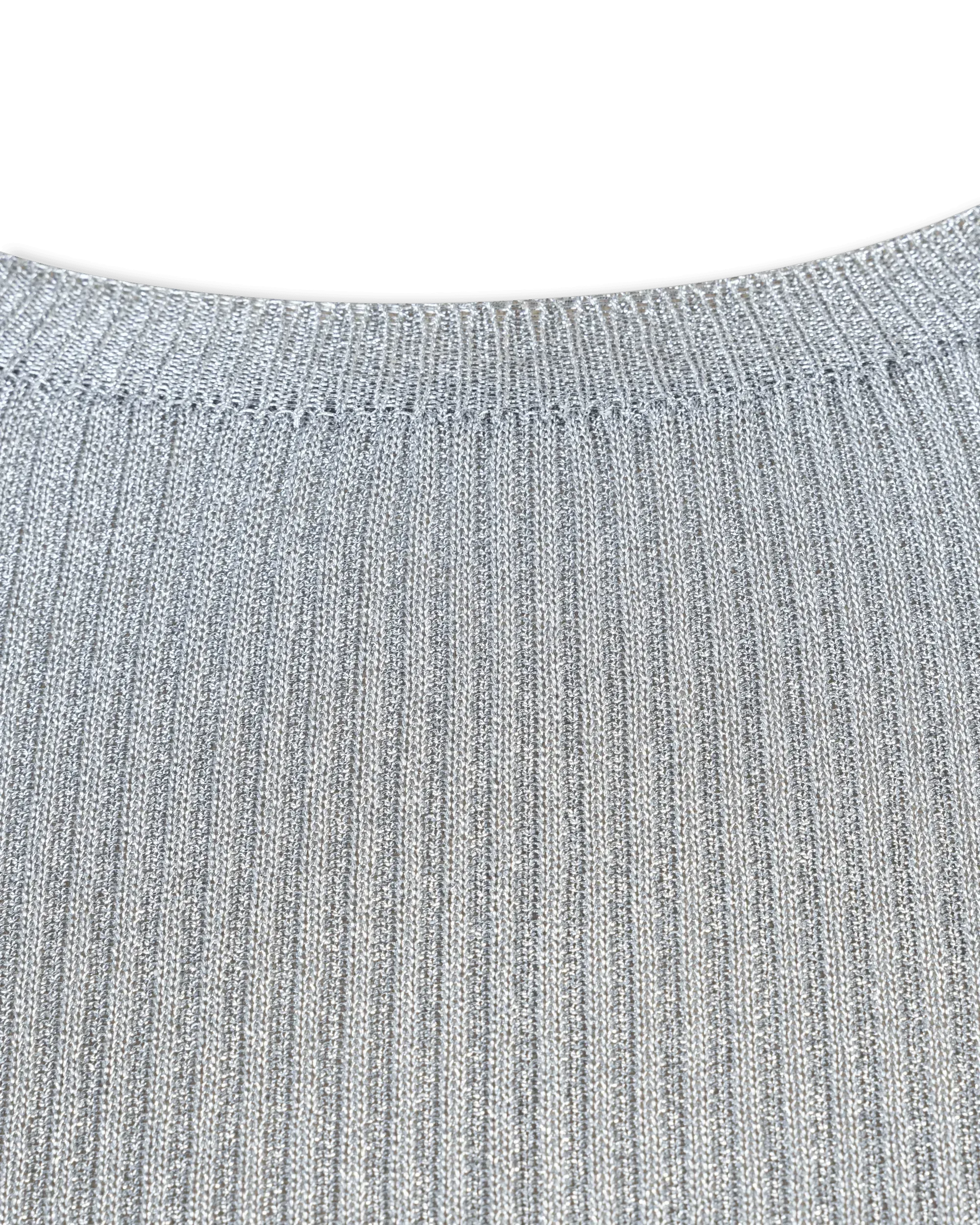 Metallic Ribbed Lurex Sweater