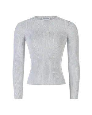 Metallic Ribbed Lurex Sweater