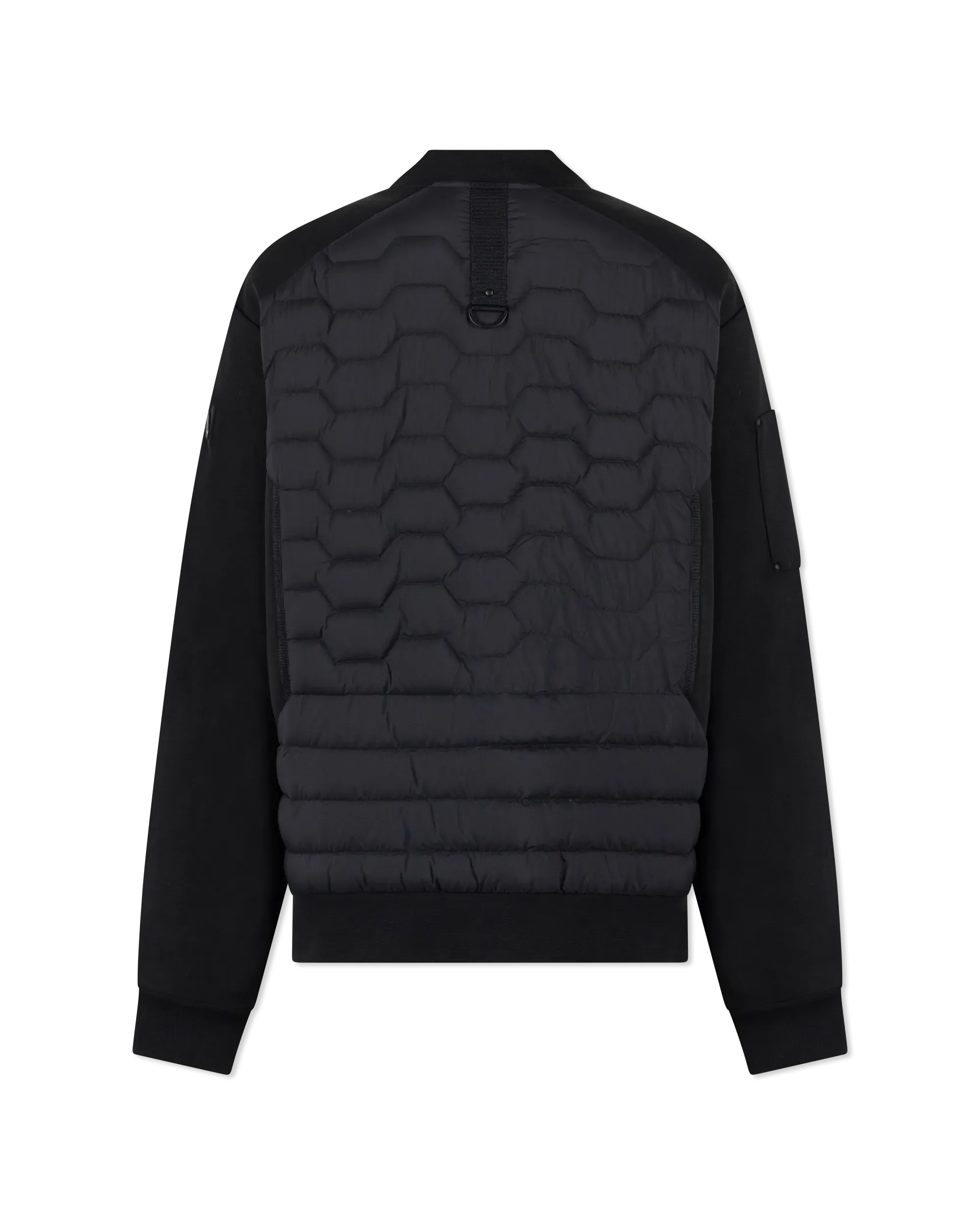 Moose Knuckles Granite Down Hybrid Bomber Jacket