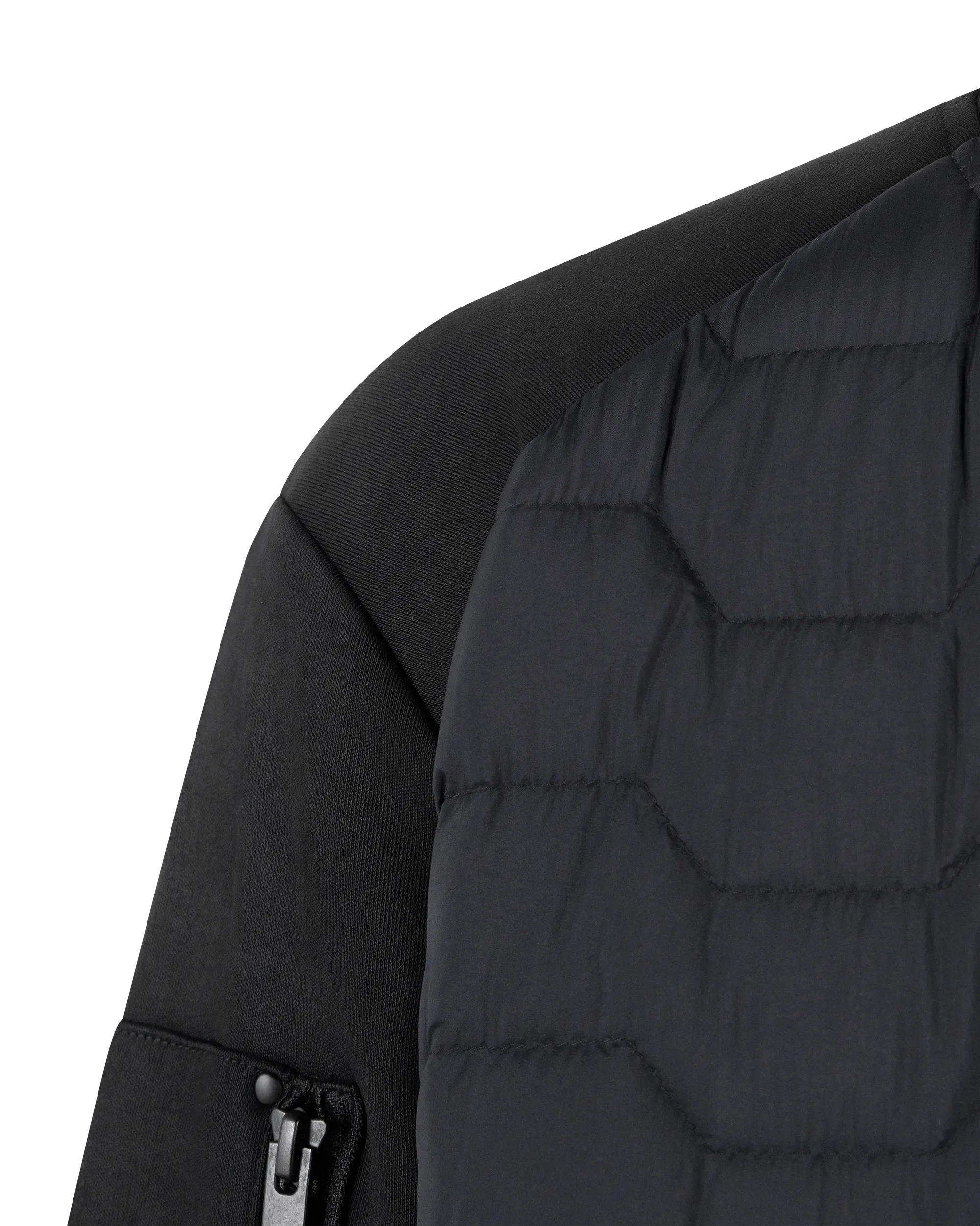 Moose Knuckles Granite Down Hybrid Bomber Jacket