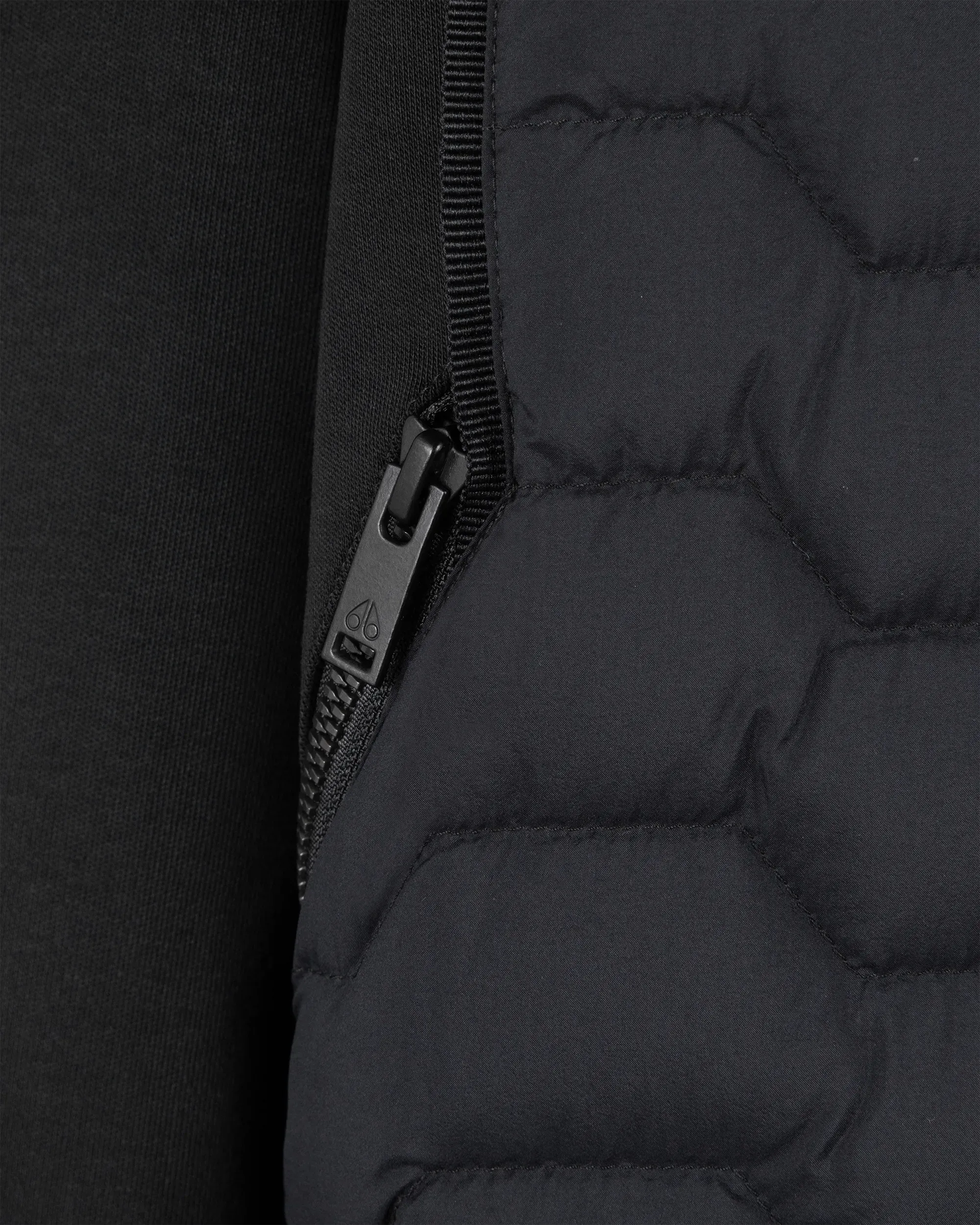 Moose Knuckles Granite Down Hybrid Bomber Jacket