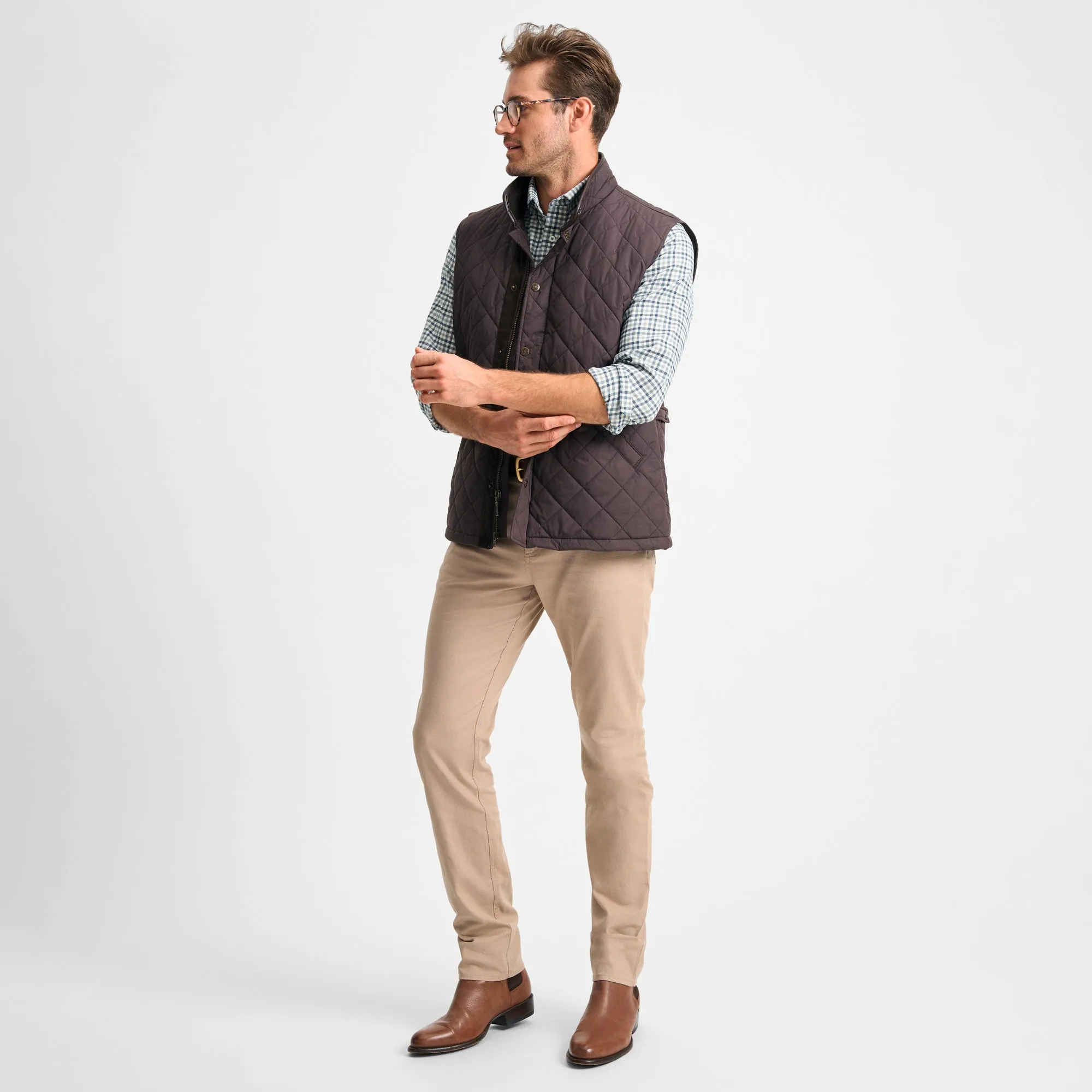Pecan Northpoint Quilted Vest