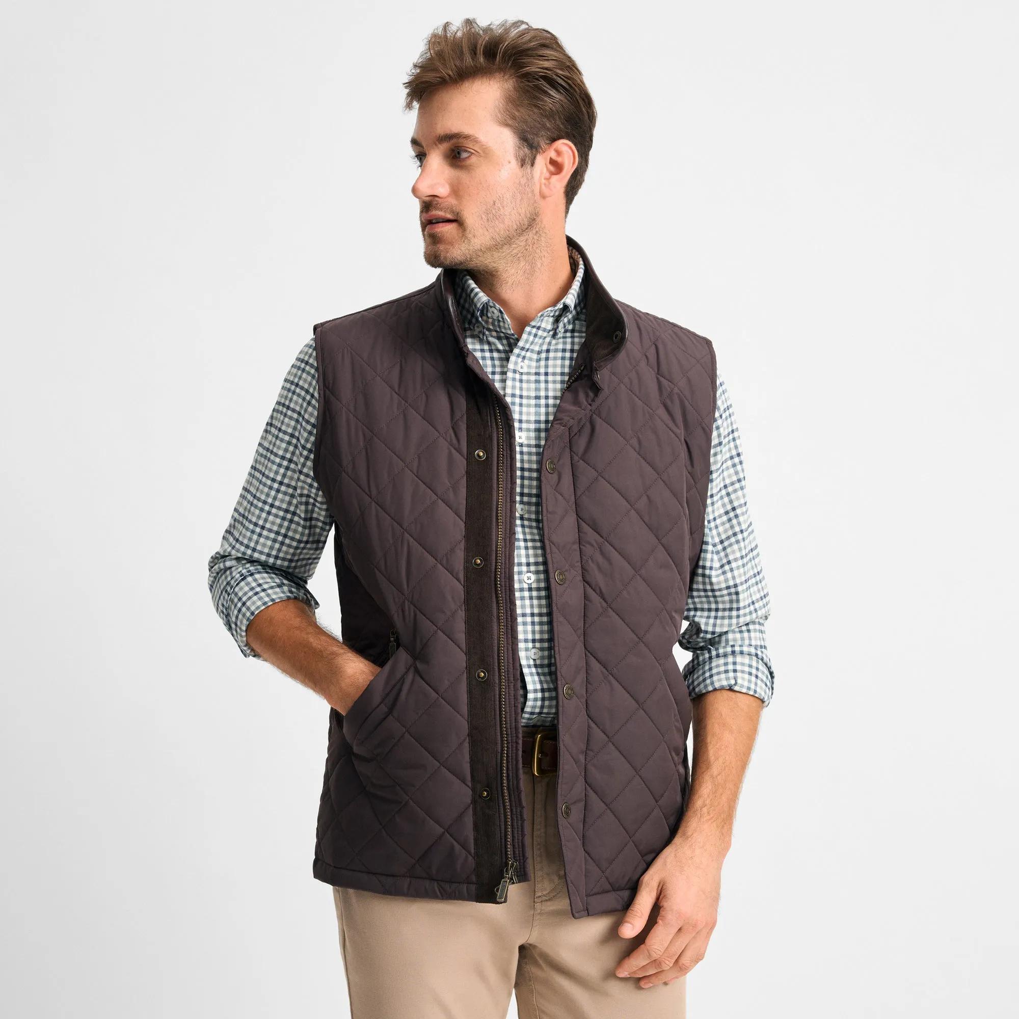 Pecan Northpoint Quilted Vest