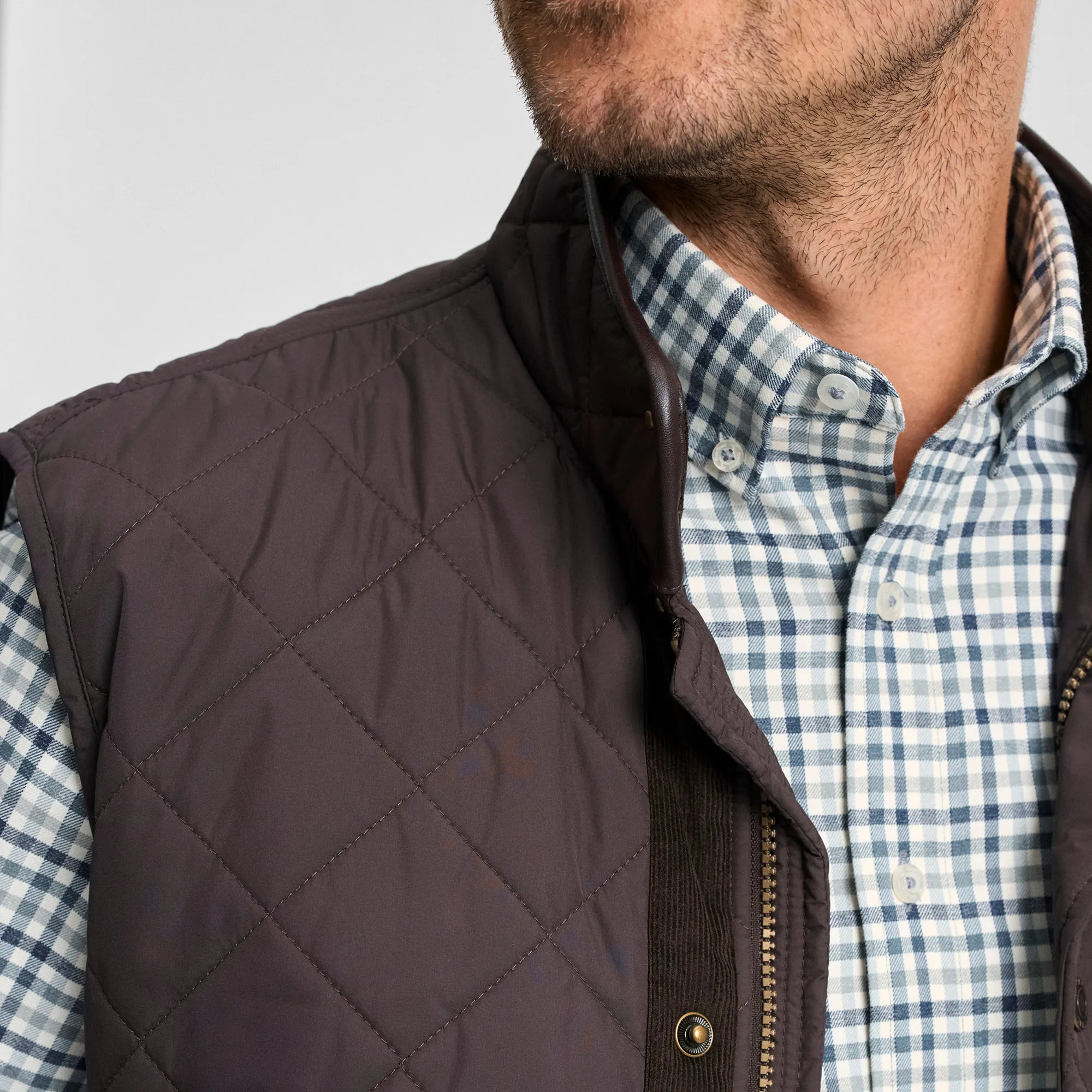 Pecan Northpoint Quilted Vest