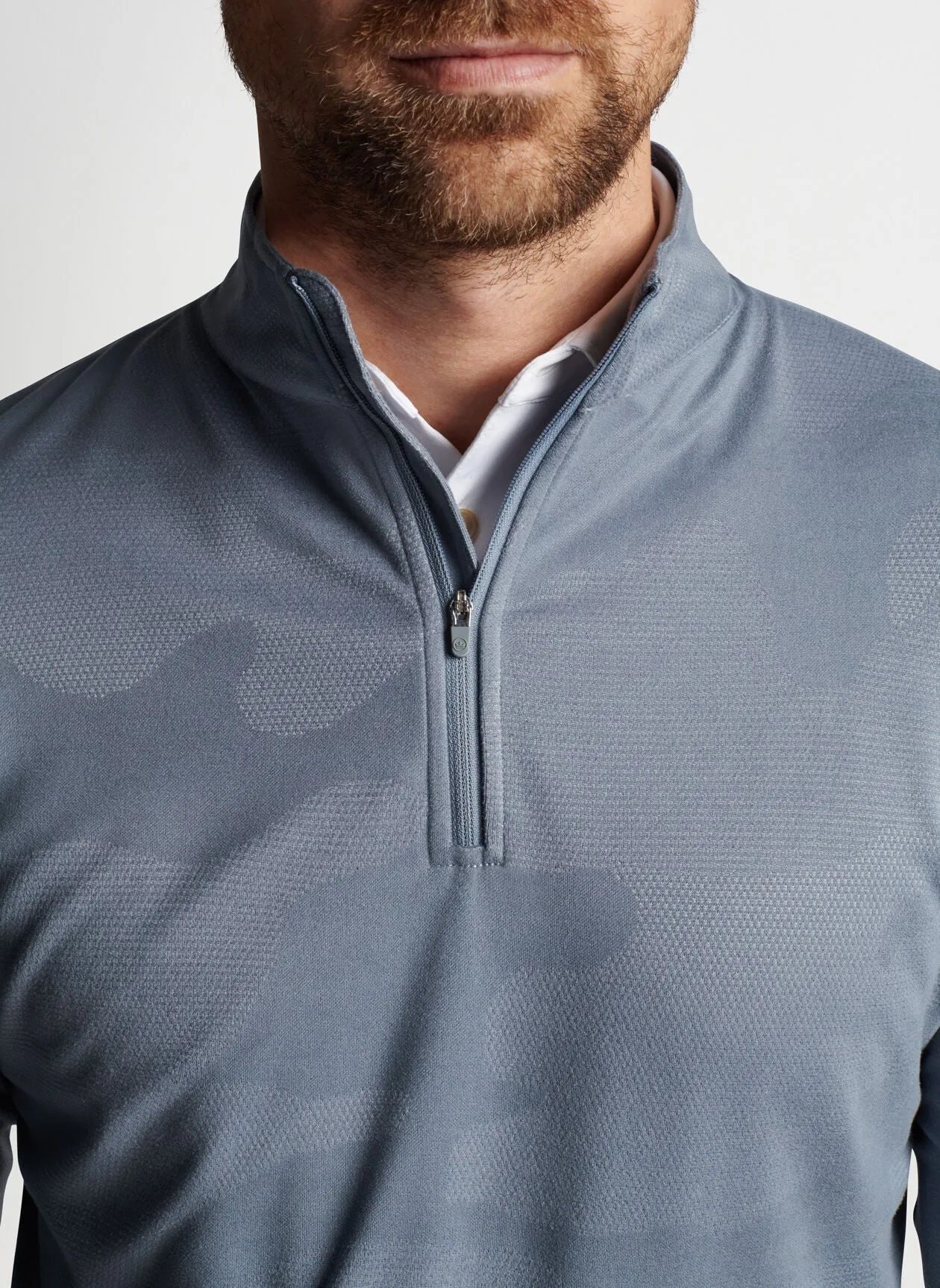 Peter Millar Perth Camo Performance Jacquard Quarter-Zip