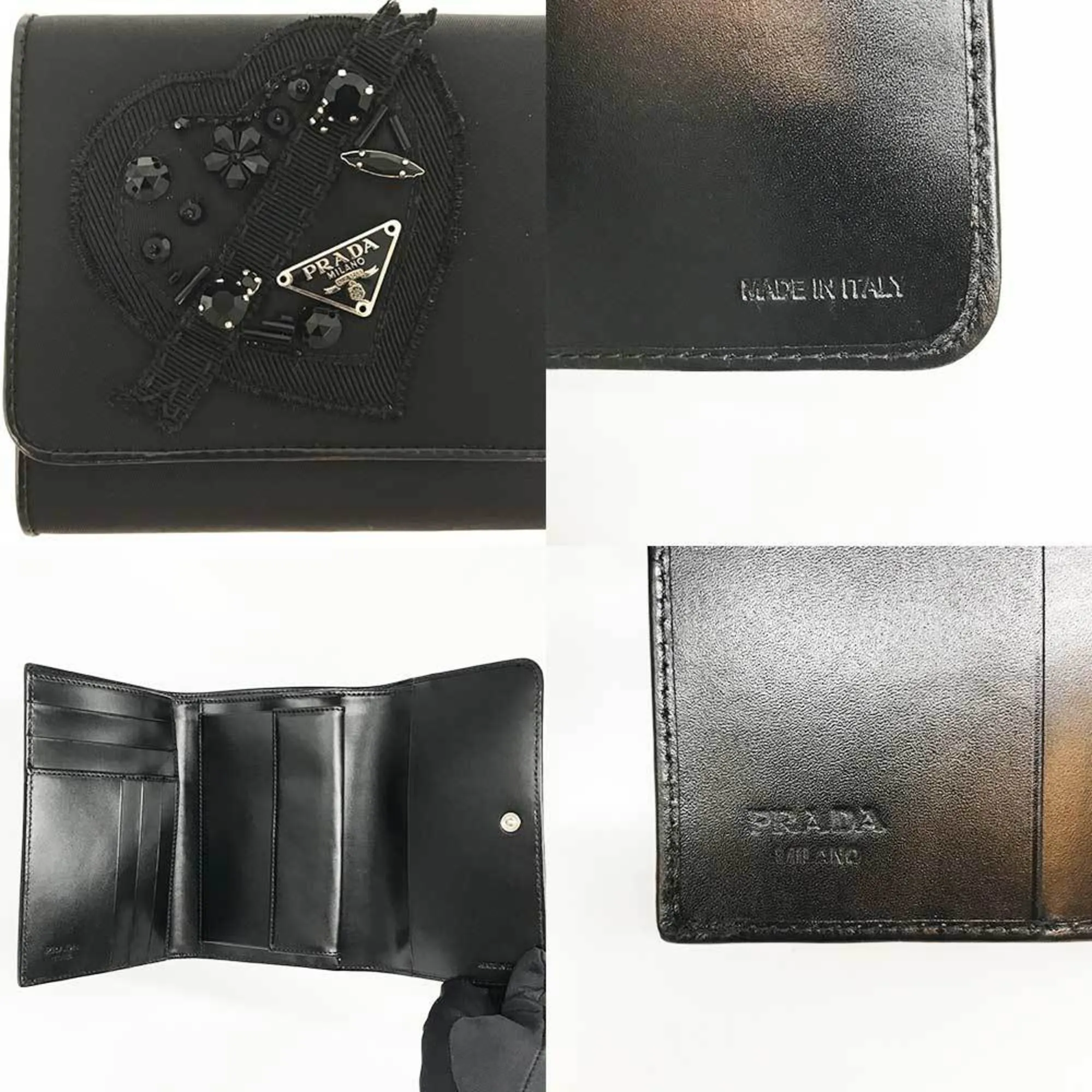Prada Saffiano Black Canvas Accessories