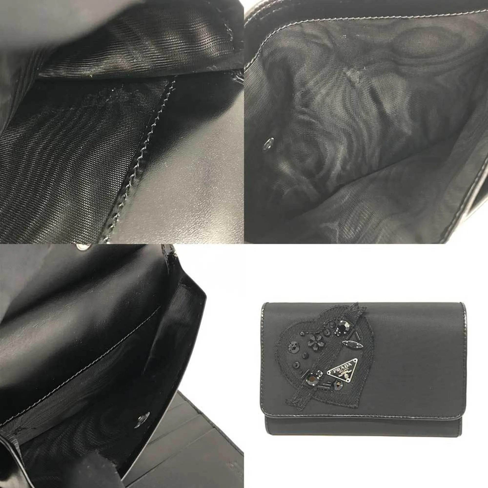 Prada Saffiano Black Canvas Accessories