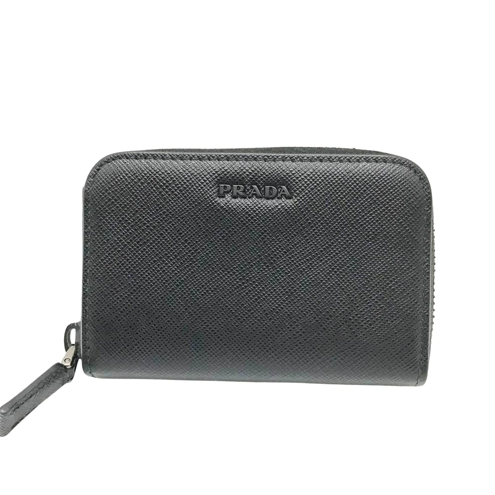 Prada Saffiano Black Leather Accessories