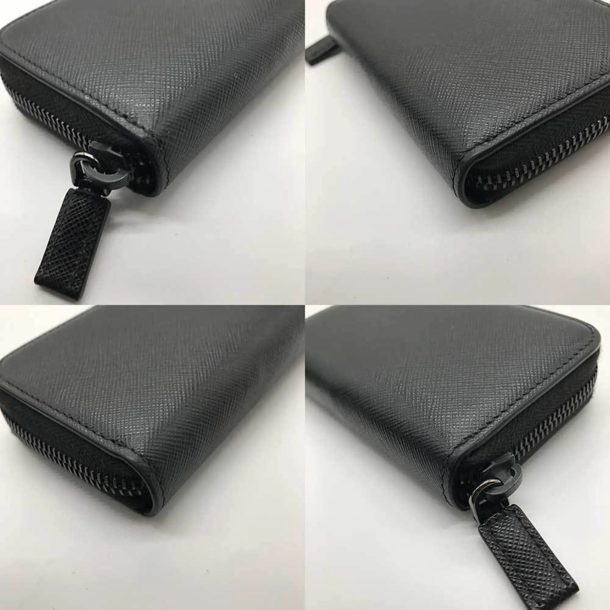 Prada Saffiano Black Leather Accessories