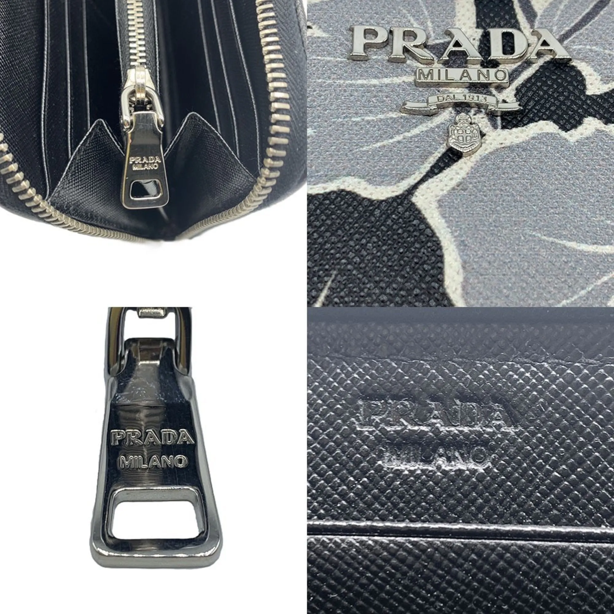Prada Saffiano Black Leather Accessories
