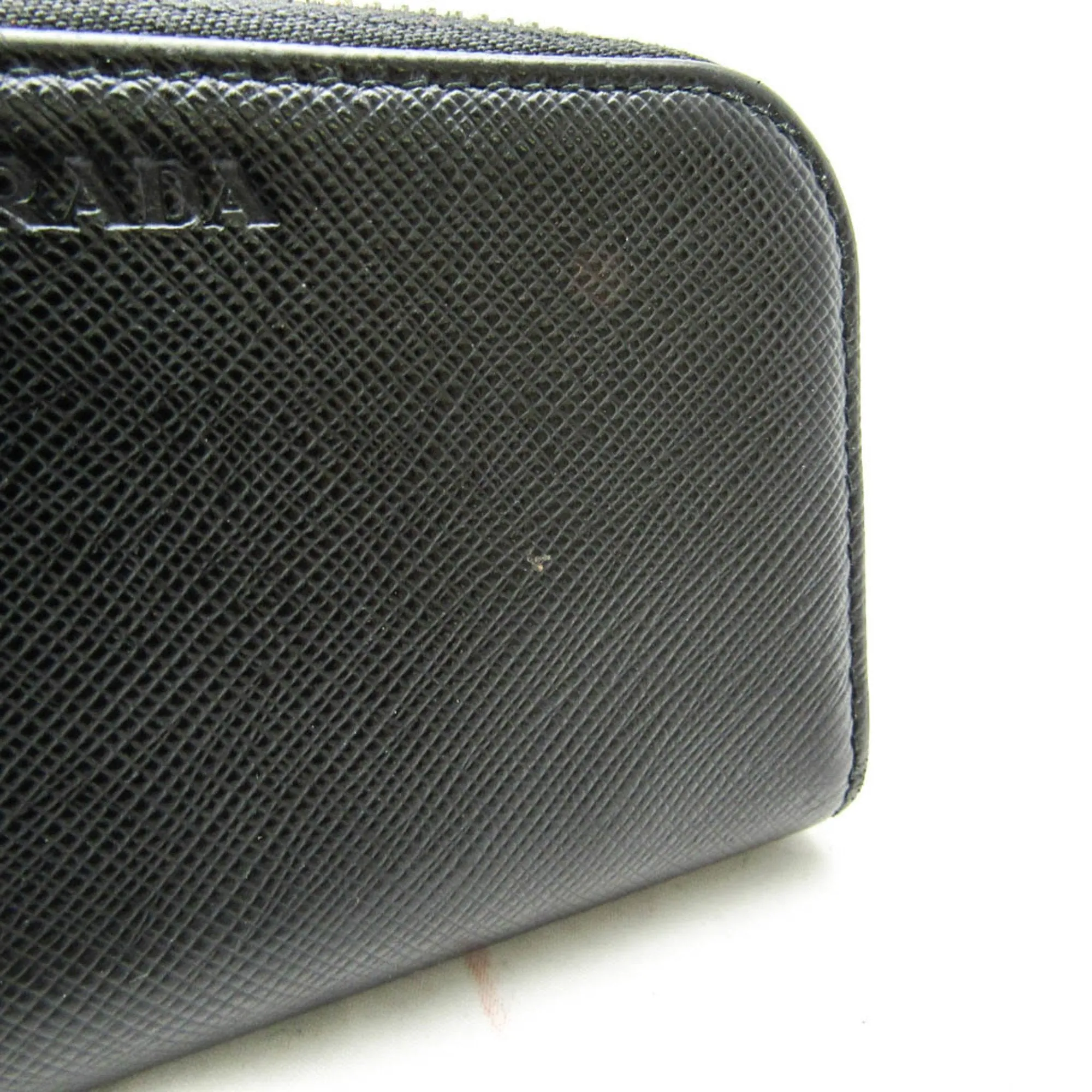 Prada Saffiano Black Leather Accessories