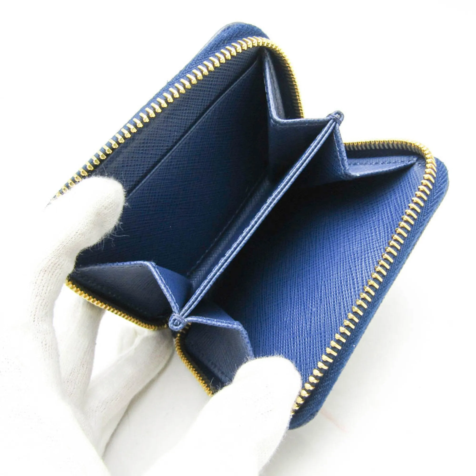 Prada Saffiano Blue Leather Accessories