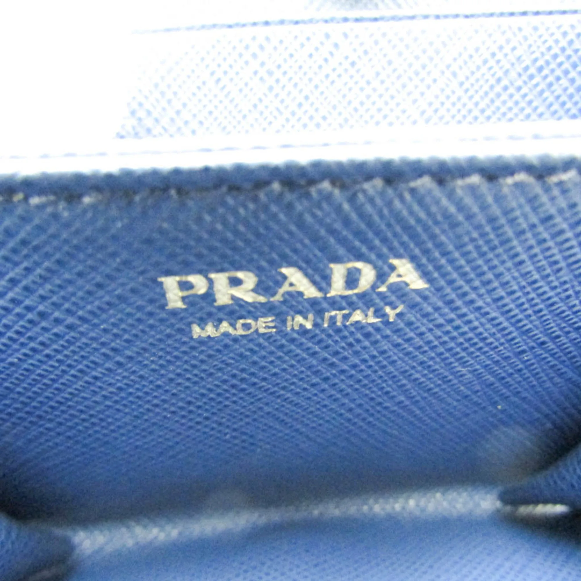 Prada Saffiano Blue Leather Accessories