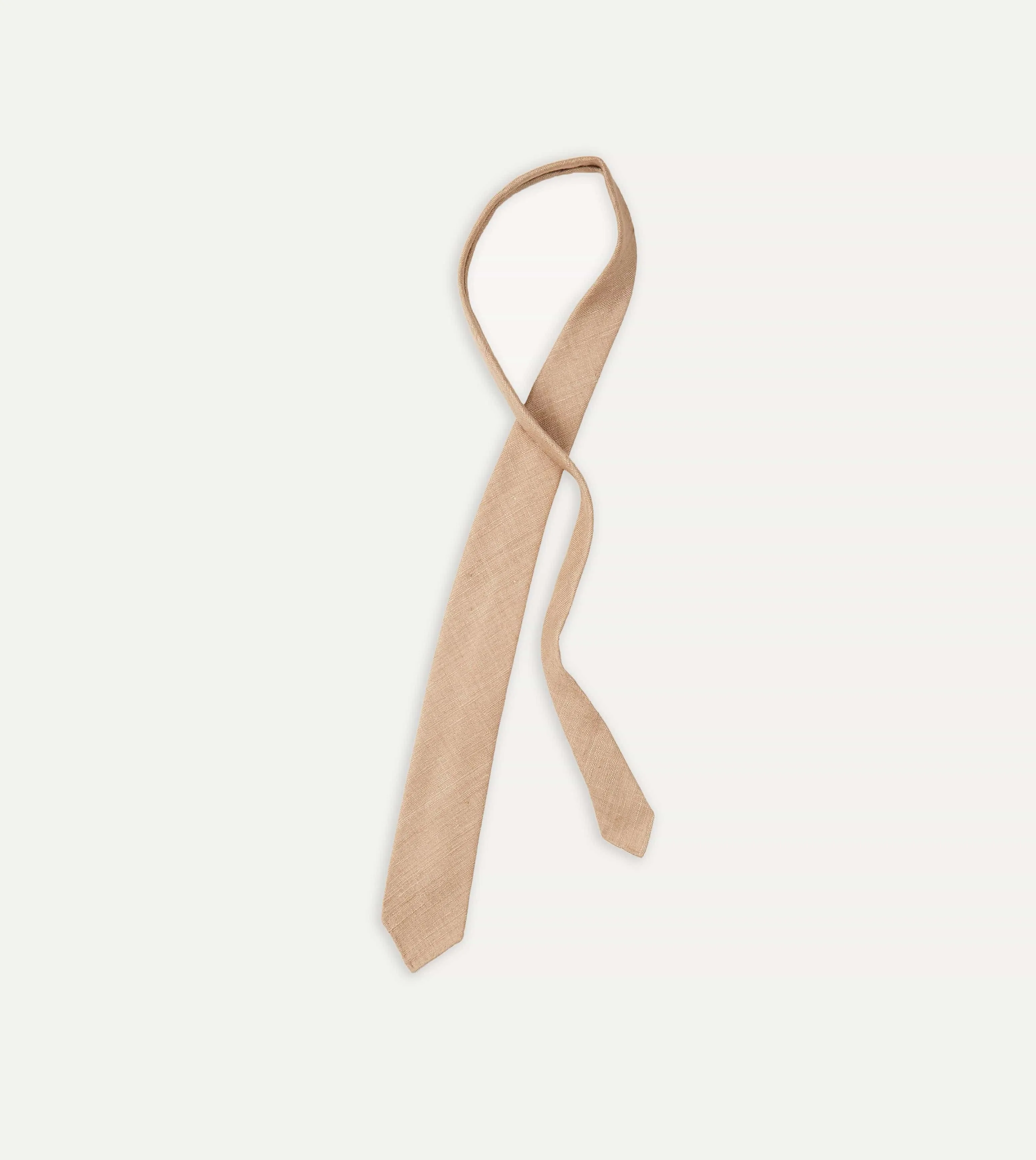 Sand Tussah Hand Rolled Silk Tie