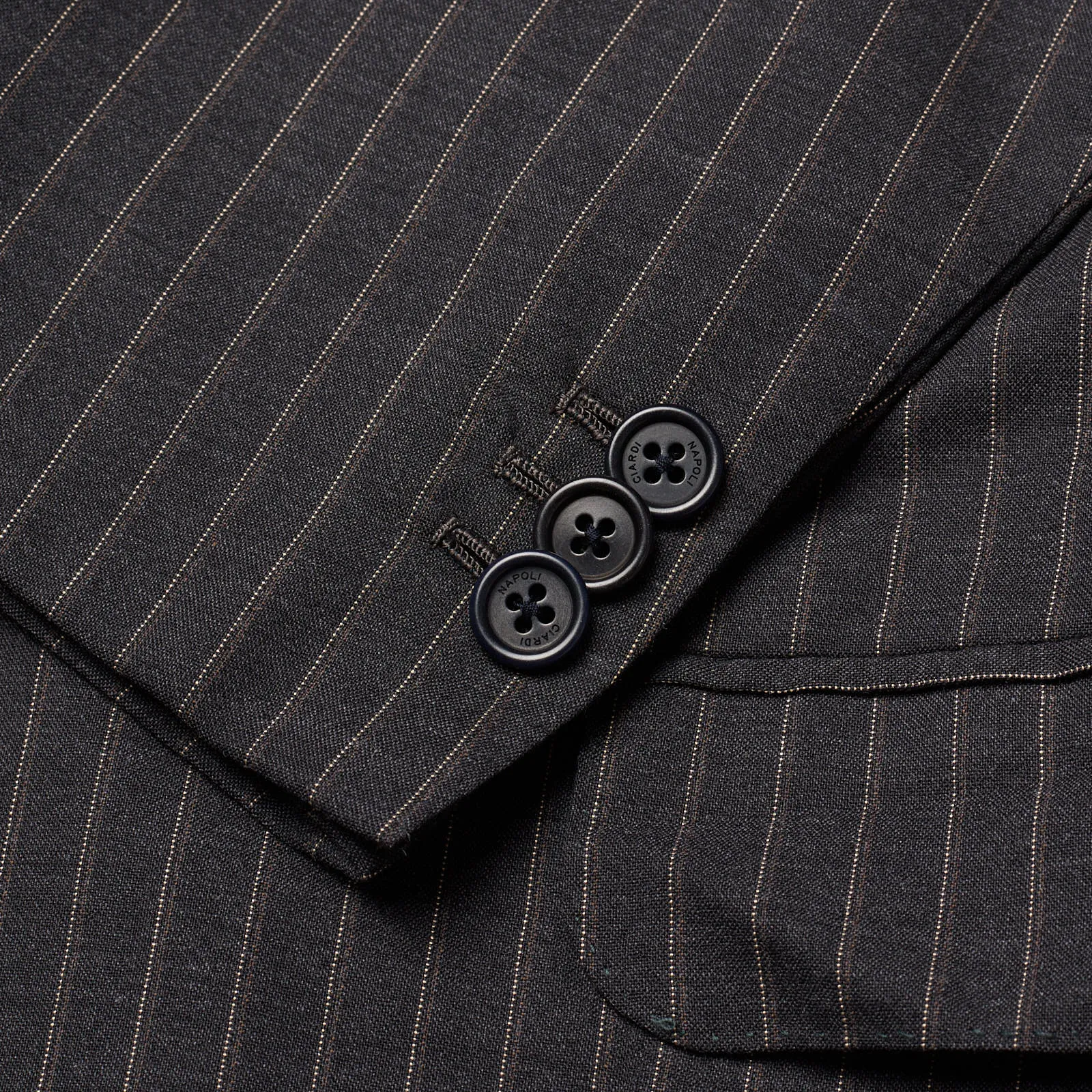 SARTORIA CIARDI Bespoke Handmade Gray Pinstripe Wool Suits EU 50 NEW US 40