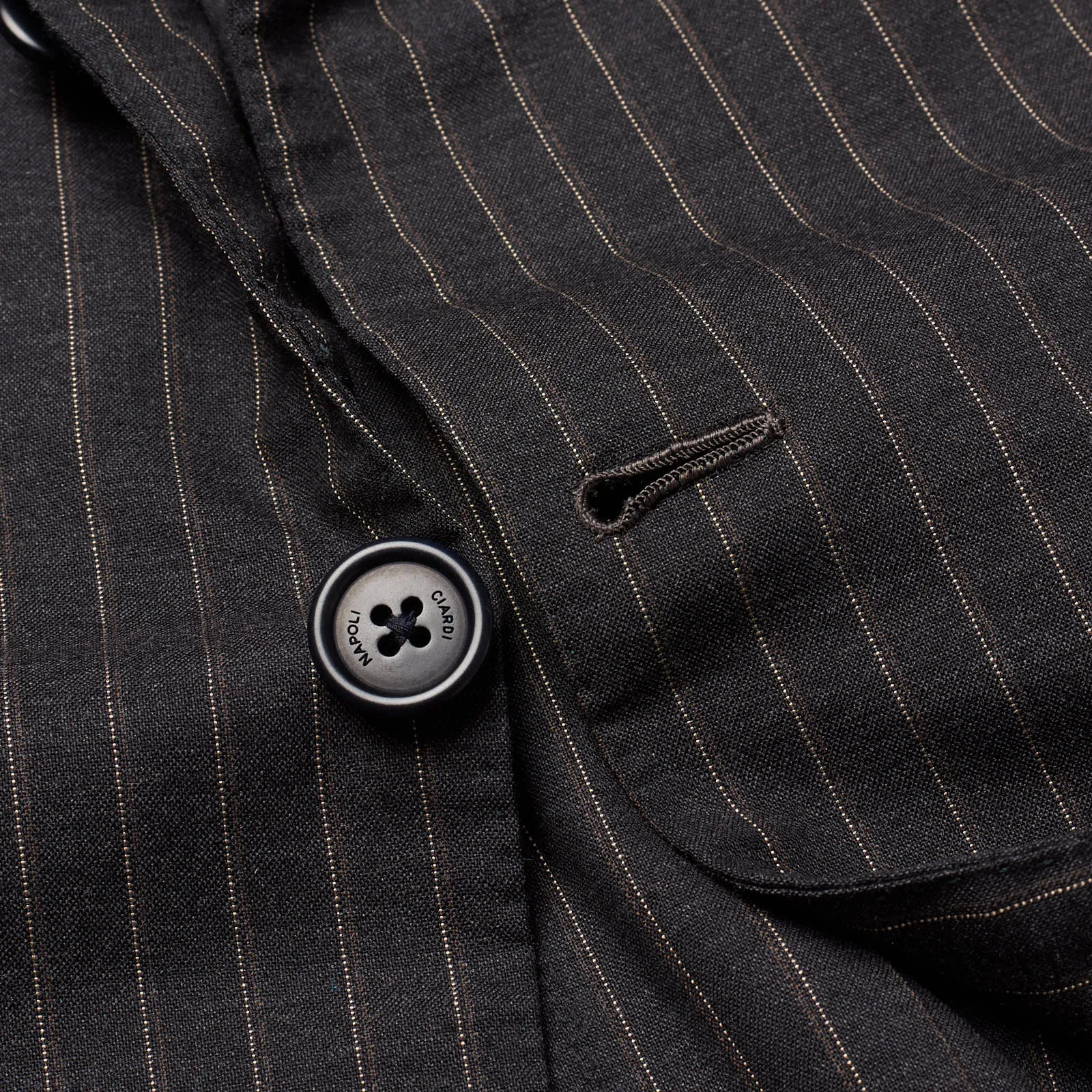 SARTORIA CIARDI Bespoke Handmade Gray Pinstripe Wool Suits EU 50 NEW US 40