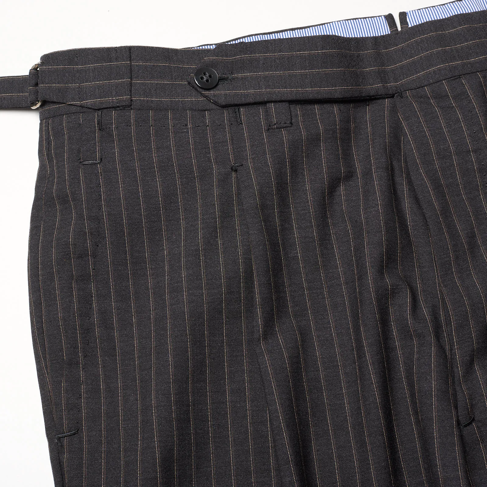 SARTORIA CIARDI Bespoke Handmade Gray Pinstripe Wool Suits EU 50 NEW US 40