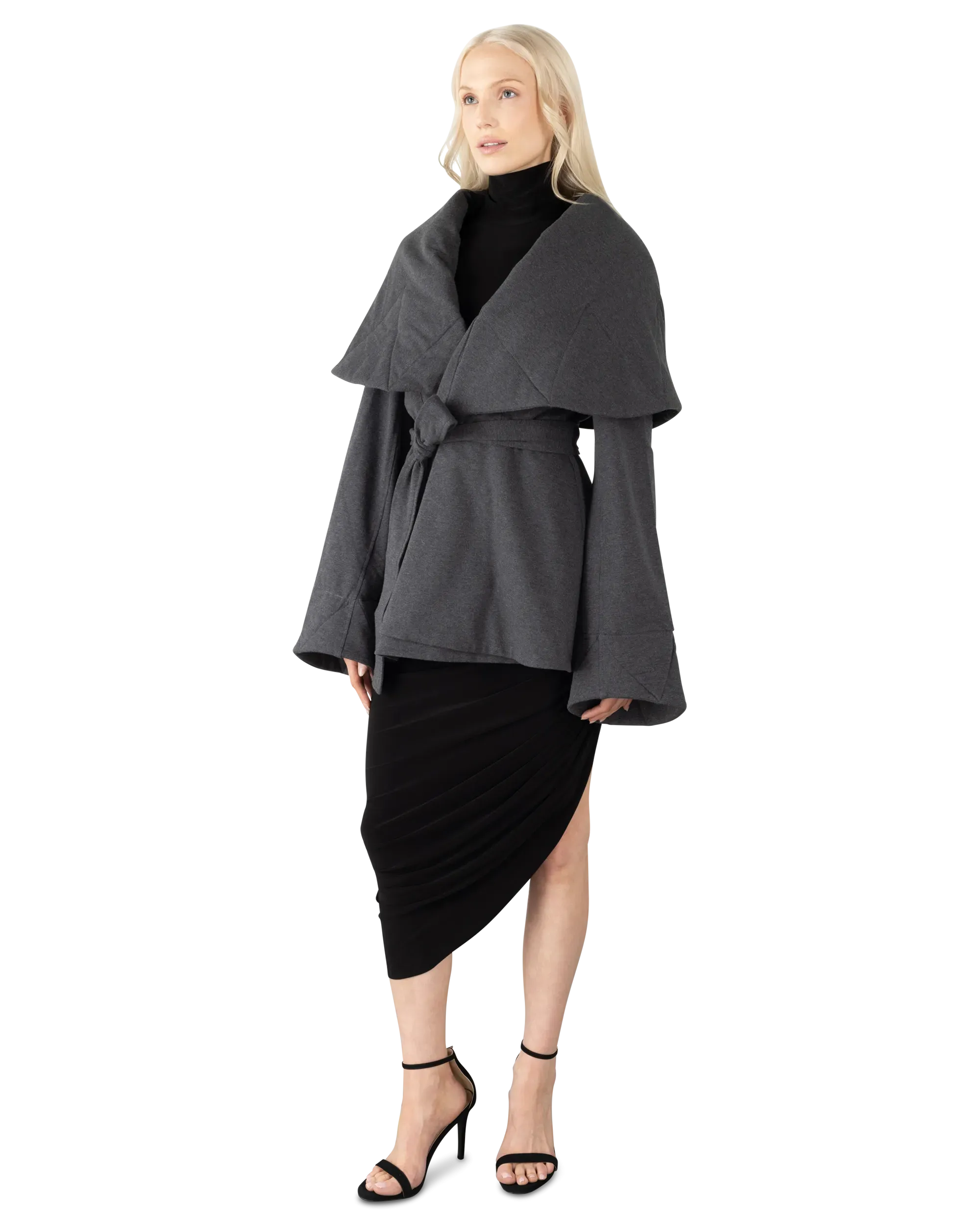 Shawl Collar Peplum Jacket