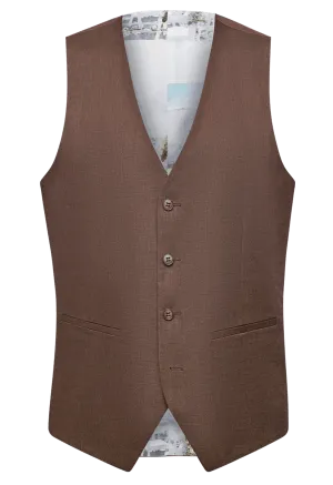 SL8-Brown Linen Waistcoat