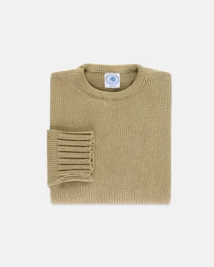 TAN CHUNKY COTTON SWEATER