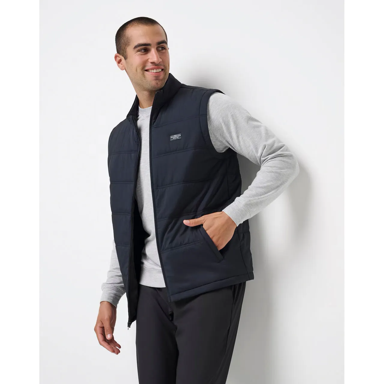 Travis Mathew Palisades Puffer Golf Vest - Black
